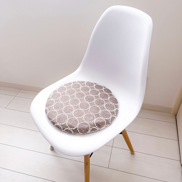 ラスト一点❣️ミナペルホネン ハンドメイド シートクッション チェアパッドカバー 🌈数量限定🌈⭐椅子張り用高級生地⭐ タンバリン𝗱𝗼𝗽 ミナ