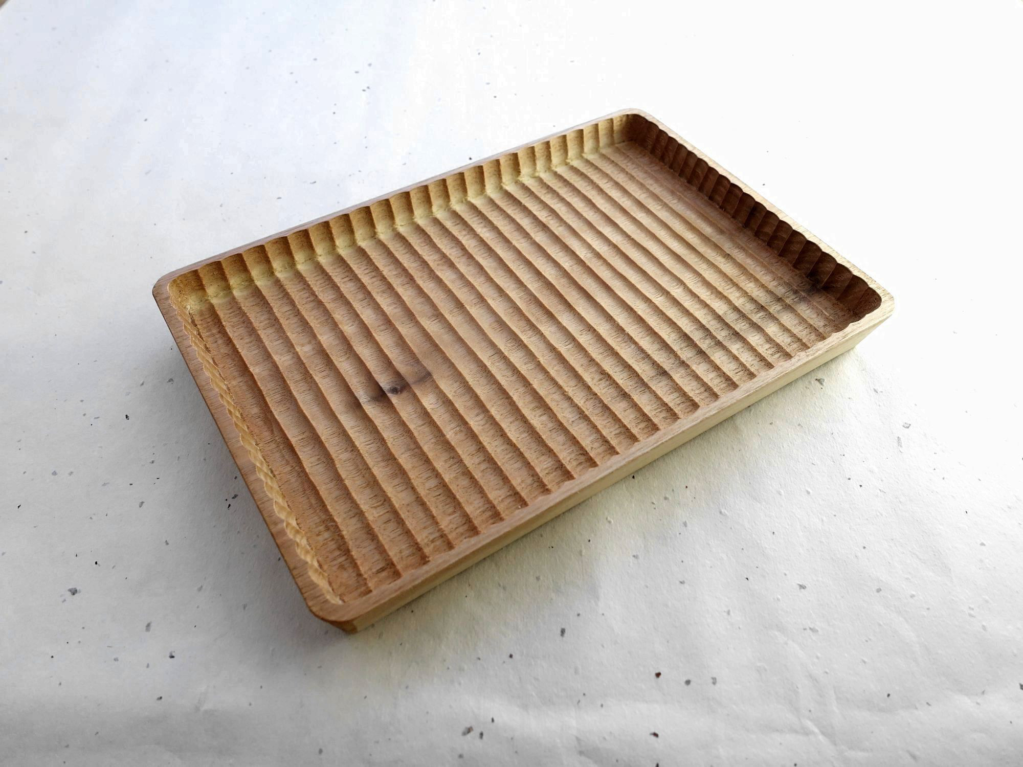 サイズ273×269×27cm我谷盆 お盆 木製トレー トレイ 漆器 木工 作家 中国茶 茶道 菓子盆 華道