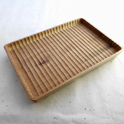 我谷盆　No.22 我谷盆 胡桃 26×18×2.5cm ナチュラル お盆 トレイ 木地盆 折敷 お盆