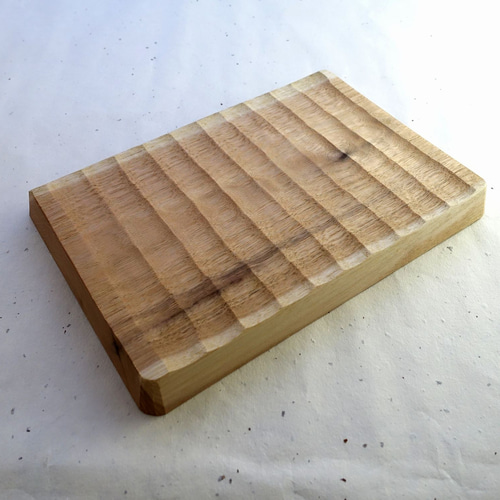 我谷盆 胡桃 26×18×2.5cm ナチュラル お盆 トレイ 木地盆 折敷 お盆