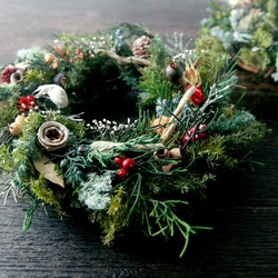 Christmas Wreath -natural red- 2枚目の画像