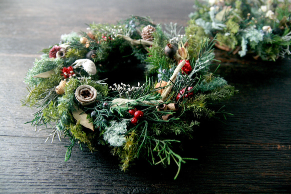 Christmas Wreath -natural red- 2枚目の画像