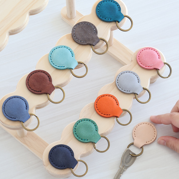 マグネットキーホルダー LF-019 名入れ、メッセージ刻印対応 レザー