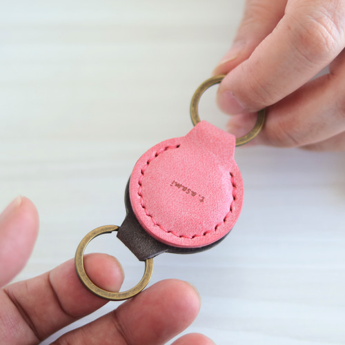 マグネットキーホルダー LF-019 名入れ、メッセージ刻印対応 レザー