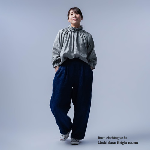 wafu】リネントップス 今が買い時！ ATS～汗と共に去りぬ～ / 銀鼠