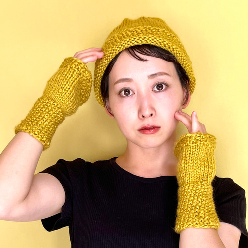 お揃いのニット帽&アームウォーマー ニット帽・ビーニー ペトリス 通販