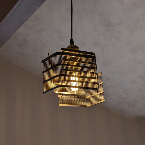 駿河竹細工 ペンダントライト シーリングライト 個性的 ブラック 黒