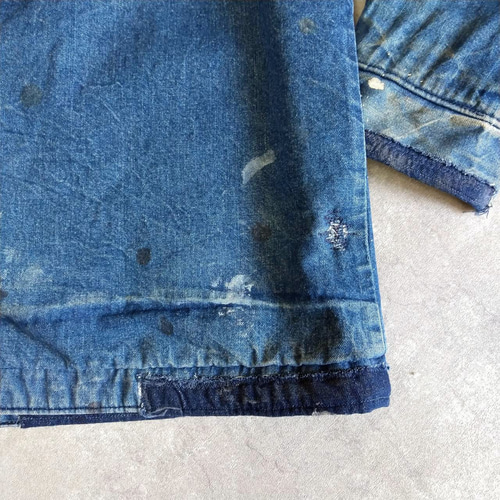 パッチワークリペア ビンテージ デニム カバーオール ジャケット oldgg