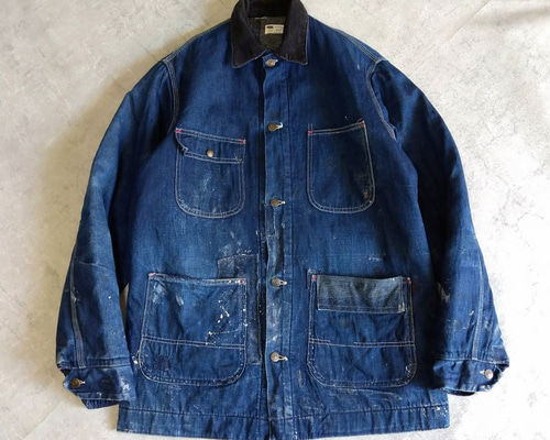 vintage kearneyhouse デニムパッチ カバーオール パッチワーク