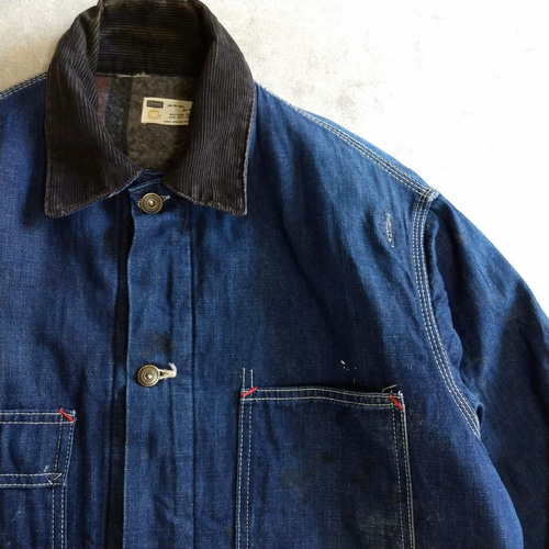 パッチワークリペア ビンテージ sears デニム カバーオール ジャケット 