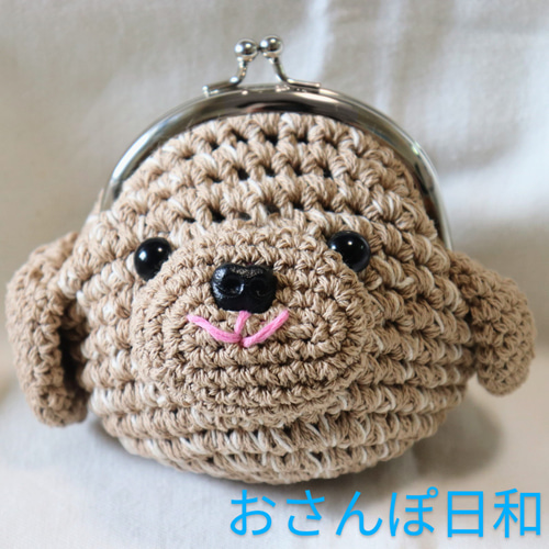 ✿受注製作✿【再販1・わんこがまぐち】大きめサイズ