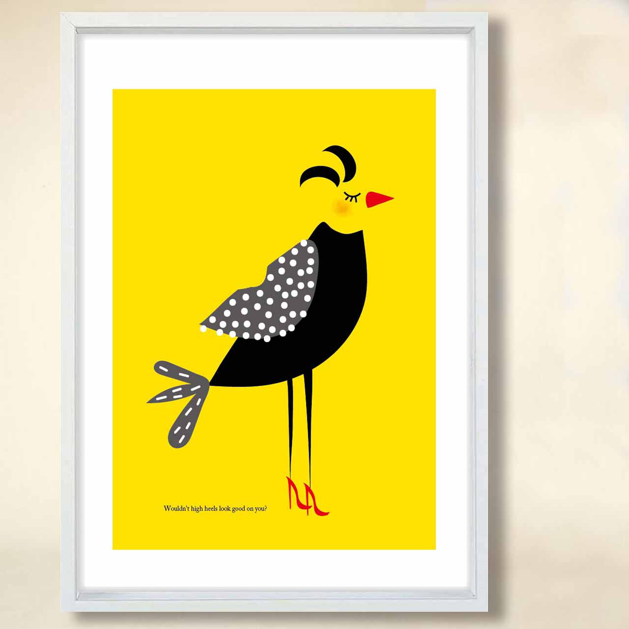 どう？似合う？　鳥　イラスト　ポスター　A4 A3 A2 A1　アートポスター　アート/sei/新着順検索　2061