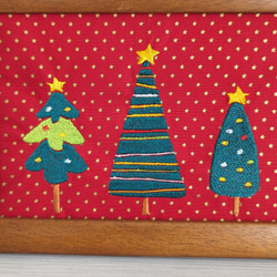 北欧風 刺繍のクリスマスツリー 5枚目の画像
