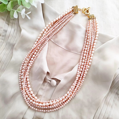淡水パール6連 淡水パール6連ネックレス✨ ネックレス・ペンダント byei 通販