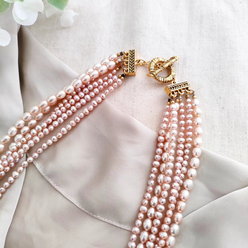 淡水パール6連ネックレス✨ ネックレス・ペンダント byei 通販  