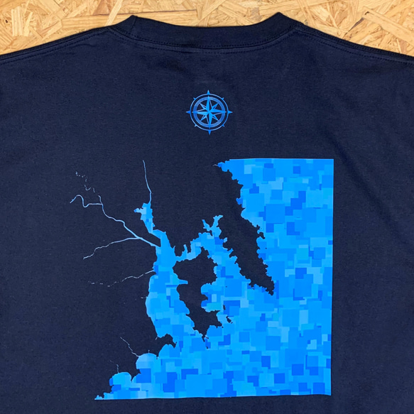 地図Tシャツ：気仙沼ブルー 10枚目の画像