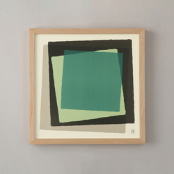 アートポスター30　窓々/green（まどまど/グリーン） 1枚目の画像