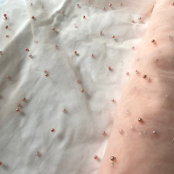 パール付きスーパーソフトチュール　ピンク 1枚目の画像