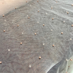 パール付きスーパーソフトチュール　ピンク 3枚目の画像