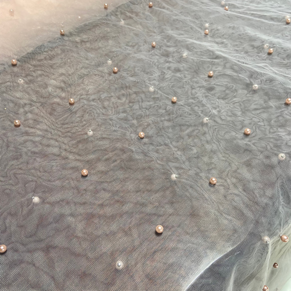 パール付きスーパーソフトチュール　ピンク 3枚目の画像