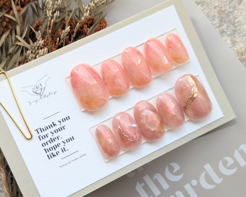 桃ニュアンス ネイルチップ 桃ニュアンス ネイルチップ（つけ爪） tsumeya0704 通販