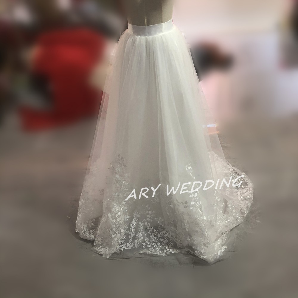 オーバードレス 色変更無料 ウエディングドレス用オーバースカート、お色直し 3層チュール+1層裏地　丈120-150ｃｍ