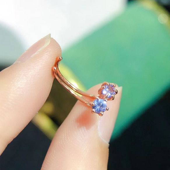 天然サファイア・タンザナイト ピアス 天然タンザナイトピアス ピアス（その他） Fun Fun 通販