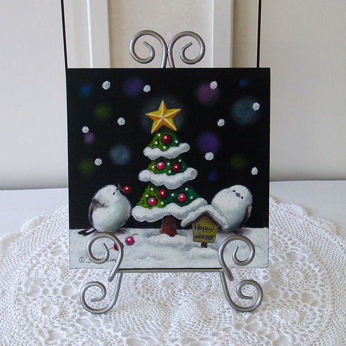 天然石　シマエナガクリスマスツリー　常夜灯 天然石 シマエナガクリスマスツリー 常夜灯 再販×5 ツリーなシマエナガ