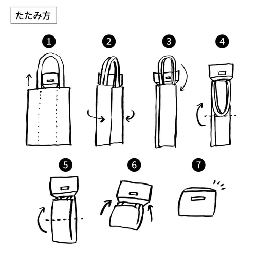 A4ぺたんこトートバッグ ラベル柄 青 オリジナルテキスタイル トート