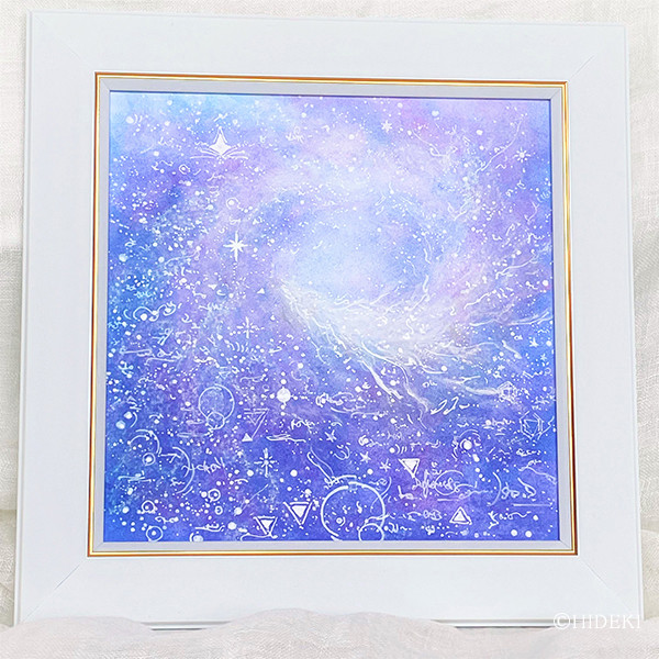 蛇神　ハンドメイドパステル画　絵画アート原画
