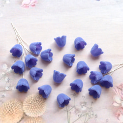 オリジナルカラー★すずらんの起毛、スエードビーズ　ブルーパープル 11枚目の画像