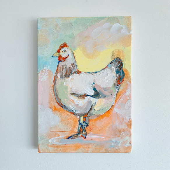 原画】ニワトリの絵 絵画 Hang 通販 15988201｜Creema(クリーマ)