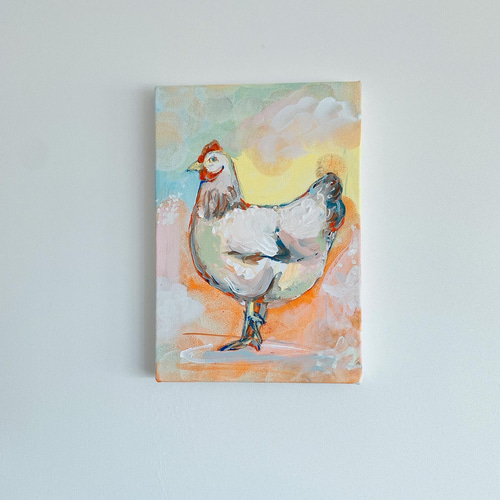 原画】ニワトリの絵 絵画 Hang 通販 16682106｜Creema(クリーマ)