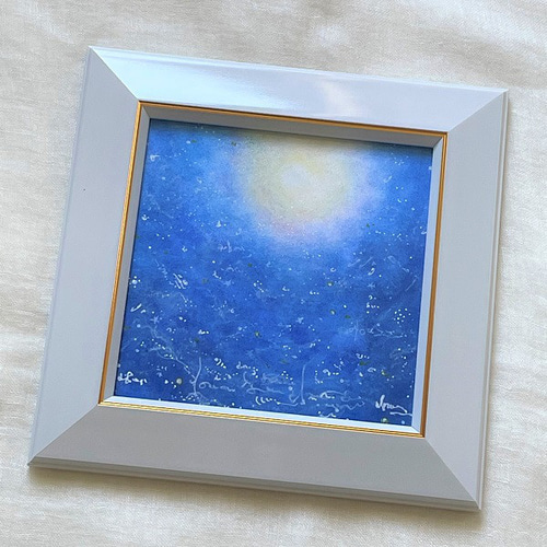 【希望者のみラッピング無料】 月明り』 通販 HIDEKI 絵画 月のパステル画 パステルアート 絵画