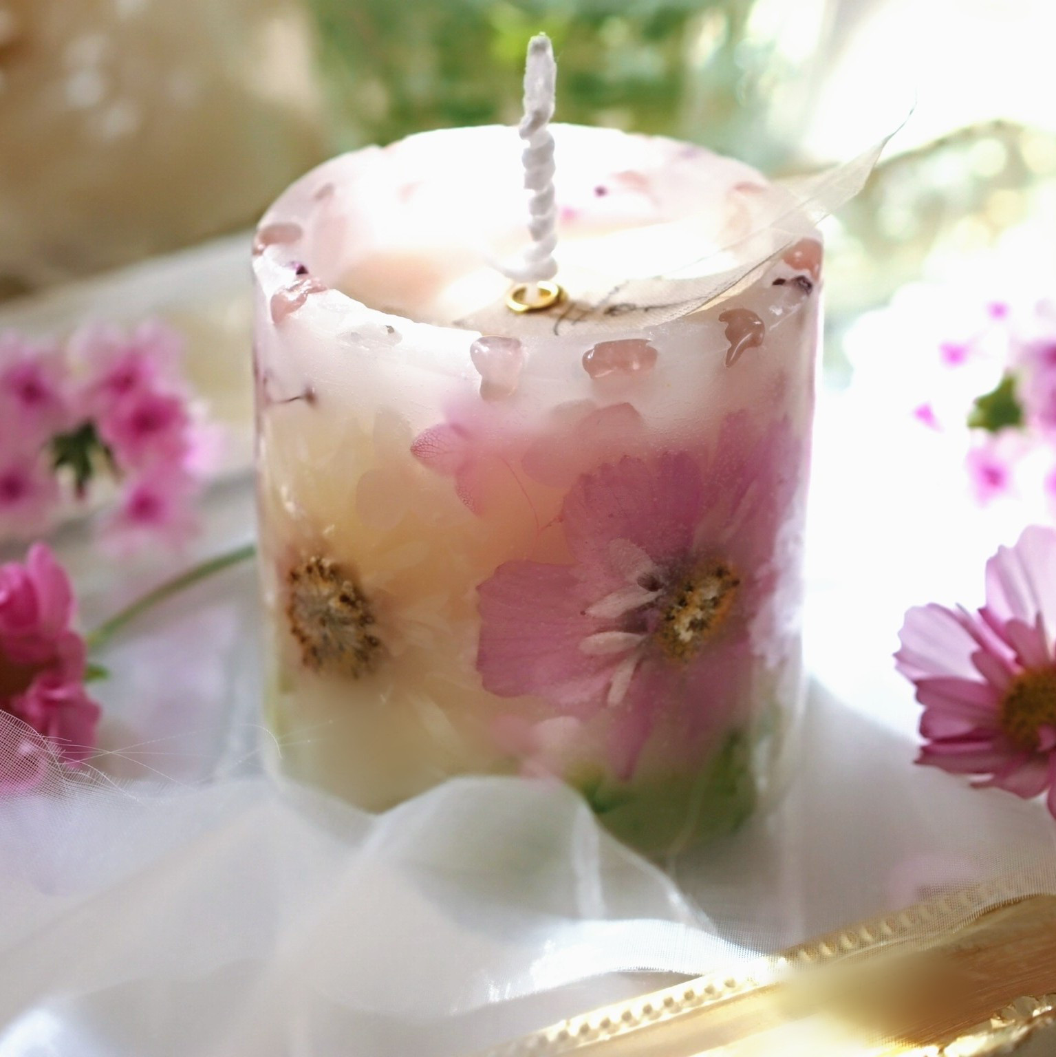 ローズクォーツ♡キャンドルホルダー♡No.2508