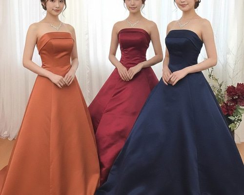 ドレスルームアミ　ワインレッドAライン ドレス編み上げ7号〜11号 ドレスルームアミ ワインレッドAライン ドレス編み上げ7号〜11号