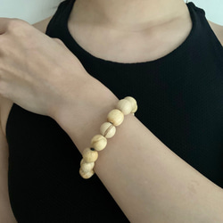 印加聖木手造原木9mm珠串 9mm Palo Santo Beaded Bracelet 第3張的照片