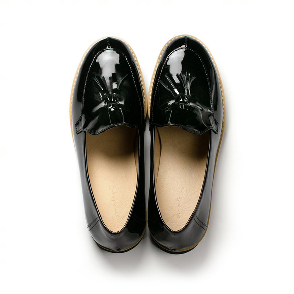 a-02 leather shoes (p. black)【エナメルレザー】 2枚目の画像