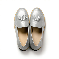 a-02 leather shoes (silver) 2枚目の画像