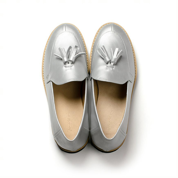 a-02 leather shoes (silver) 2枚目の画像
