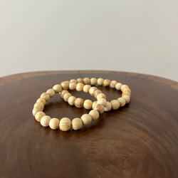 印加聖木手造原木7mm珠串 7mm Palo Santo Beaded Bracelet 第2張的照片