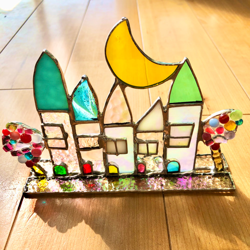 ✴︎新作✴︎オーロラHOUSEシリーズ 水色 ☆ステンドグラス