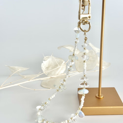 鵝卵石和串珠手鍊 - 蛋白石（手鍊式智慧型手機配件）[補貨] 第3張的照片