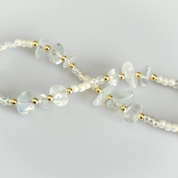 鵝卵石和串珠手鍊 - 蛋白石（手鍊式智慧型手機配件）[補貨] 第6張的照片