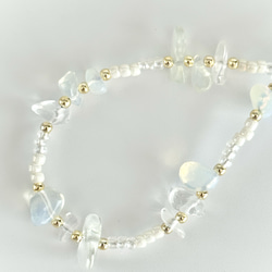 鵝卵石和串珠手鍊 - 蛋白石（手鍊式智慧型手機配件）[補貨] 第7張的照片