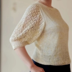 Lacy Puff Pullover 印刷文章パターン 10枚目の画像