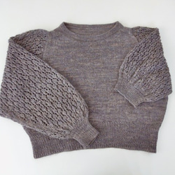 Lacy Puff Pullover 印刷文章パターン 7枚目の画像