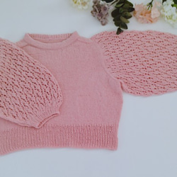 Lacy Puff Pullover 印刷文章パターン 17枚目の画像