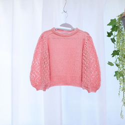 Lacy Puff Pullover 印刷文章パターン 16枚目の画像