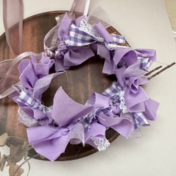 うさぎ用　リボンクラウン　紫　花冠　中 2枚目の画像